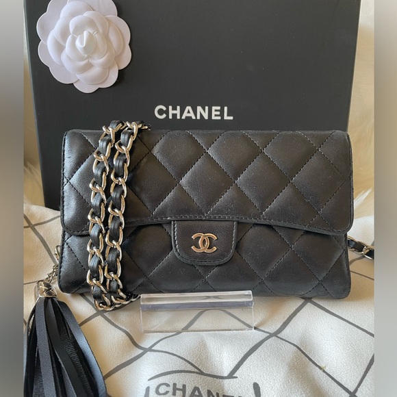 Classic Matelasse Long Wallet Black - Picture 3 of 12